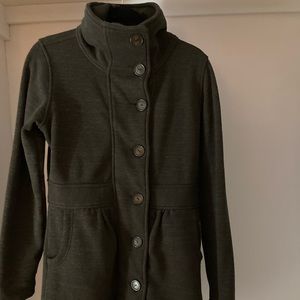 Patagonia light weight dark green coat